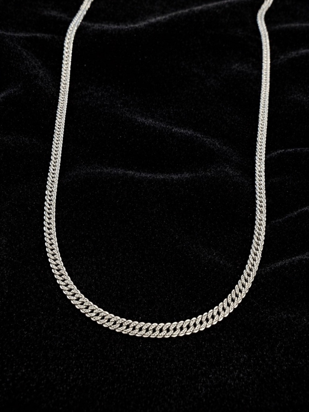 Givenchy Silver Cuban Link Chain necklace with Logo Tag